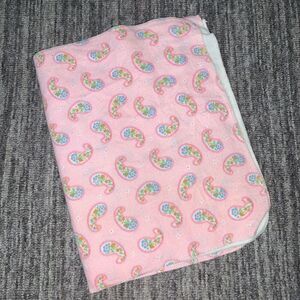 Lot of‎ 4 Handmade Baby Girls Burp Cloths Cotton Pink Paisley Design Gift New